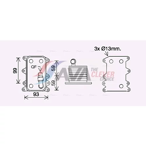 Chladič oleja automatickej prevodovky AVA QUALITY COOLING BW3560