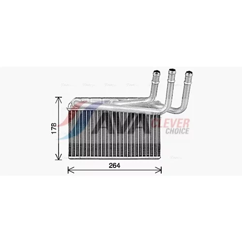 Výmenník tepla vnútorného kúrenia BW6599 (AVA QUALITY COOLING) - obr. 1