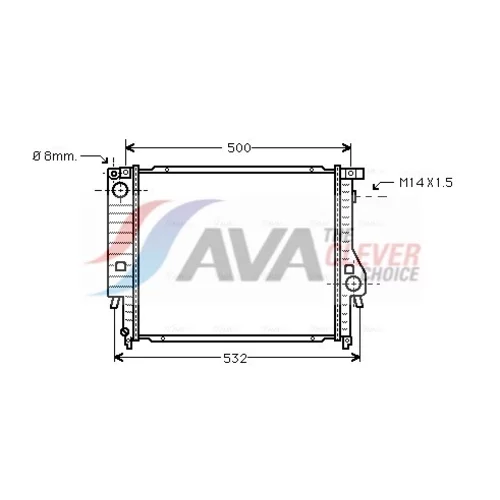 Chladič motora AVA QUALITY COOLING BWA2098