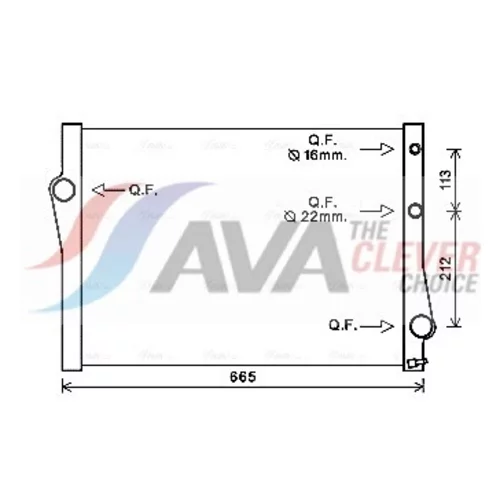 Chladič motora AVA QUALITY COOLING BWA2471