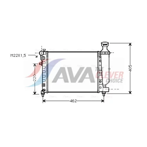 Chladič motora AVA QUALITY COOLING CNA2115