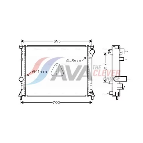 Chladič motora AVA QUALITY COOLING CR2138