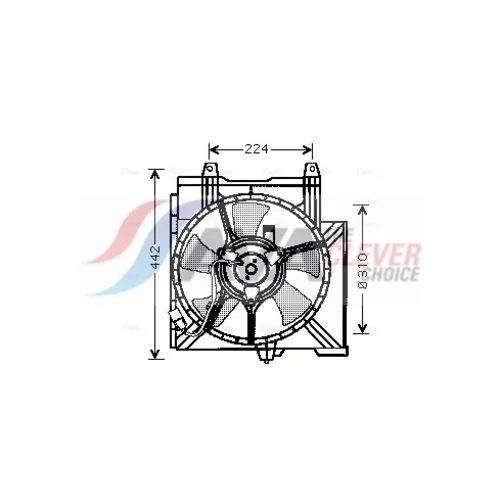 Ventilátor chladenia motora AVA QUALITY COOLING DN7508