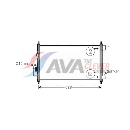 Kondenzátor klimatizácie AVA QUALITY COOLING DNA5372