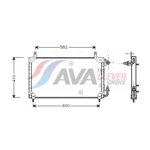 Kondenzátor klimatizácie AVA QUALITY COOLING DW5006