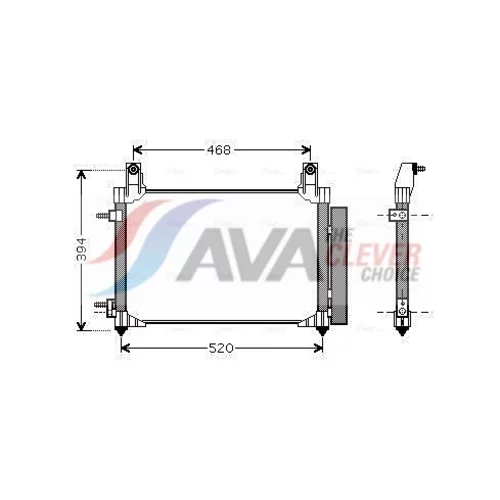 Kondenzátor klimatizácie DW5081D (AVA QUALITY COOLING)