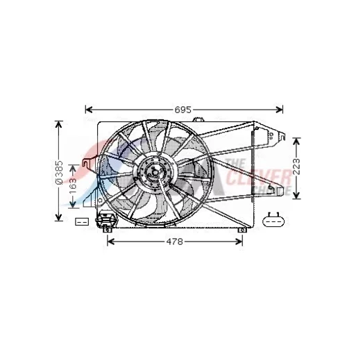 Ventilátor chladenia motora AVA QUALITY COOLING FD7504