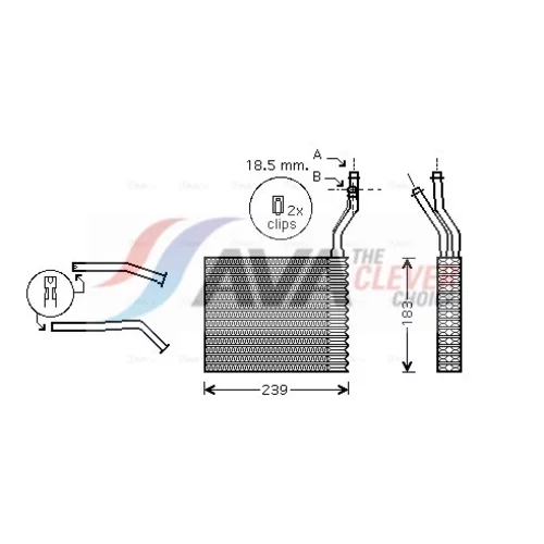 Výmenník tepla vnútorného kúrenia AVA QUALITY COOLING FDA6364