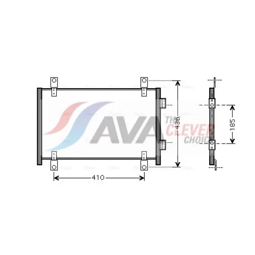 Kondenzátor klimatizácie AVA QUALITY COOLING FTA5302