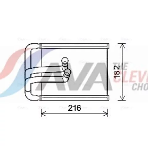 Výmenník tepla vnútorného kúrenia AVA QUALITY COOLING HYA6254