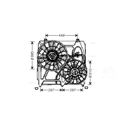 Ventilátor chladenia motora AVA QUALITY COOLING KA7509