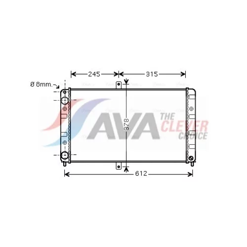 Chladič motora AVA QUALITY COOLING LA2016