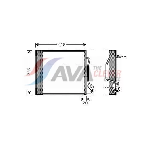 Kondenzátor klimatizácie AVA QUALITY COOLING MCA5010D