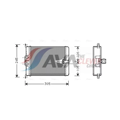 Výmenník tepla vnútorného kúrenia AVA QUALITY COOLING MS6187