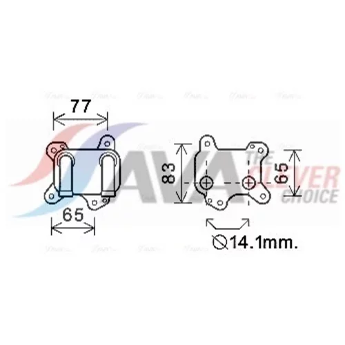 Chladič motorového oleja AVA QUALITY COOLING OL3581