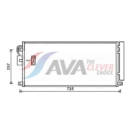 Kondenzátor klimatizácie AVA QUALITY COOLING OL5638D