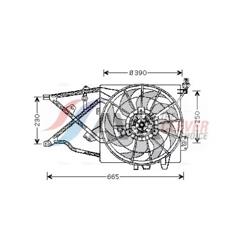 Ventilátor chladenia motora AVA QUALITY COOLING OL7505