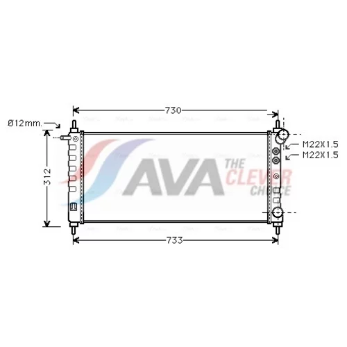 Chladič motora AVA QUALITY COOLING OLA2263