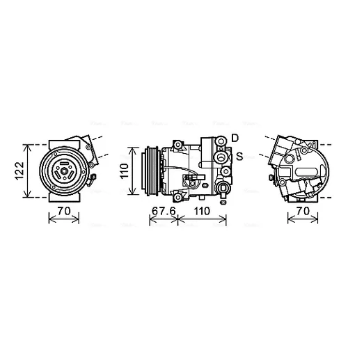 Kompresor klimatizácie AVA QUALITY COOLING OLK606