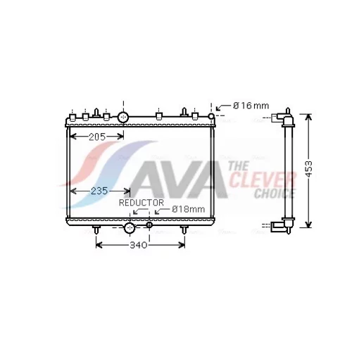 Chladič motora AVA QUALITY COOLING PE2269