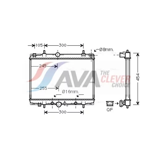 Chladič motora AVA QUALITY COOLING PEA2201