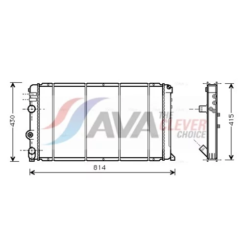 Chladič motora AVA QUALITY COOLING RT2263