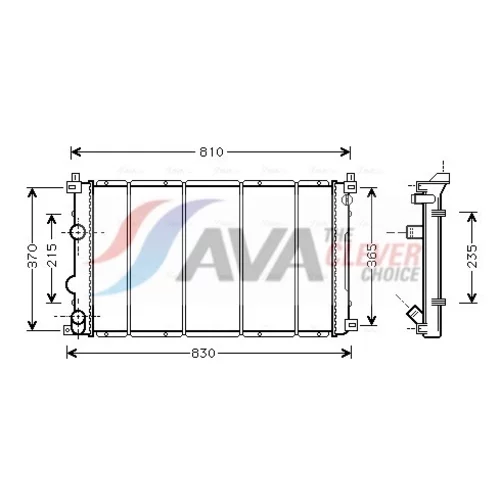 Chladič motora AVA QUALITY COOLING RT2361