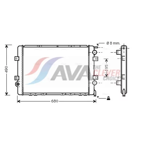 Chladič motora AVA QUALITY COOLING RTA2264