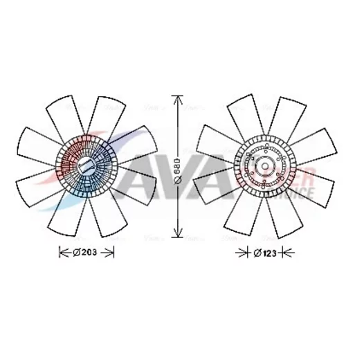 Spojka ventilátora chladenia AVA QUALITY COOLING SCF037