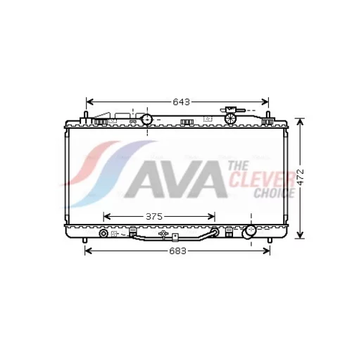 Chladič motora AVA QUALITY COOLING TO2473