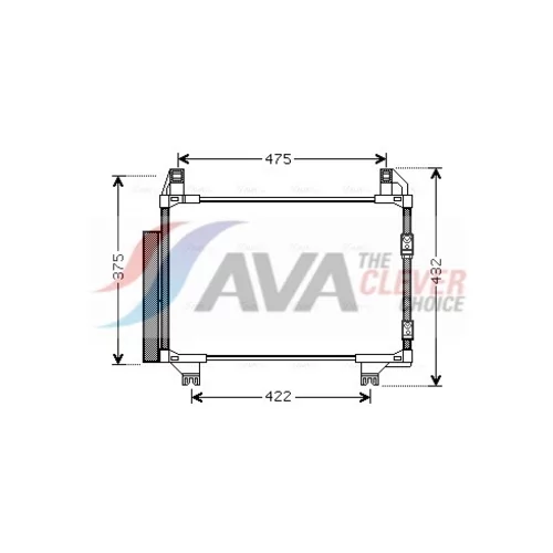 Kondenzátor klimatizácie AVA QUALITY COOLING TO5413D