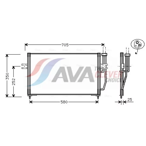 Kondenzátor klimatizácie AVA QUALITY COOLING VO5128