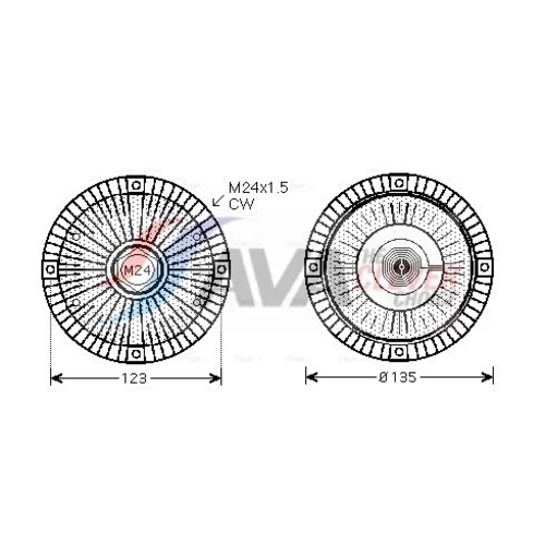 Spojka ventilátora chladenia AVA QUALITY COOLING AIC285