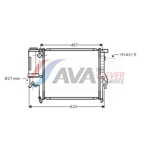 Chladič motora AVA QUALITY COOLING BW2124