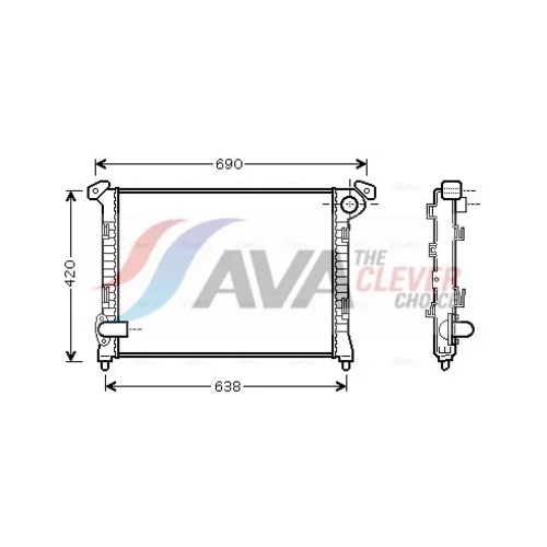 Chladič motora AVA QUALITY COOLING BW2286