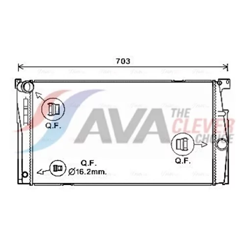 Chladič motora AVA QUALITY COOLING BW2624