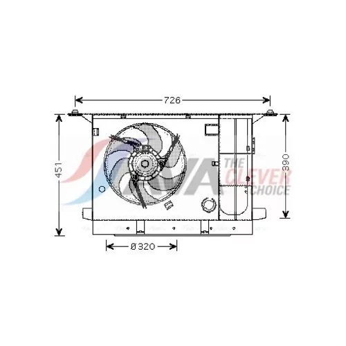 Ventilátor chladenia motora AVA QUALITY COOLING CN7537