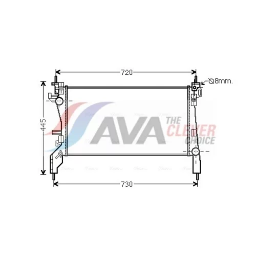 Chladič motora AVA QUALITY COOLING CNA2266