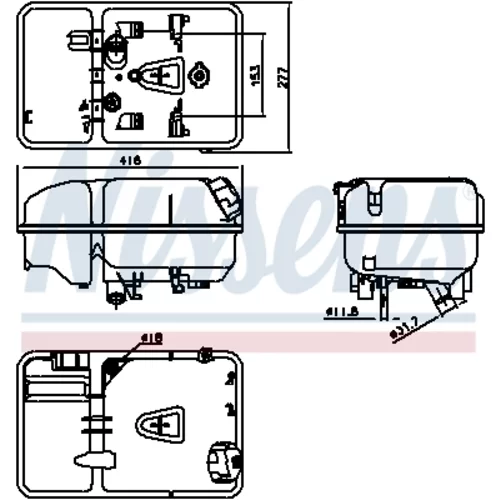 Vyrovnávacia nádobka chladiacej kvapaliny AVA QUALITY COOLING DFT106 - obr. 1