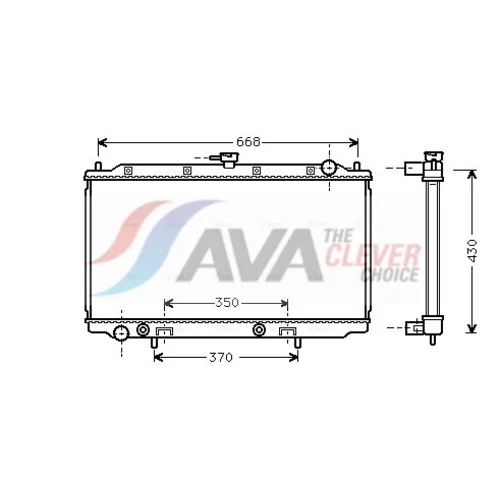 Chladič motora DN2196 (AVA QUALITY COOLING)