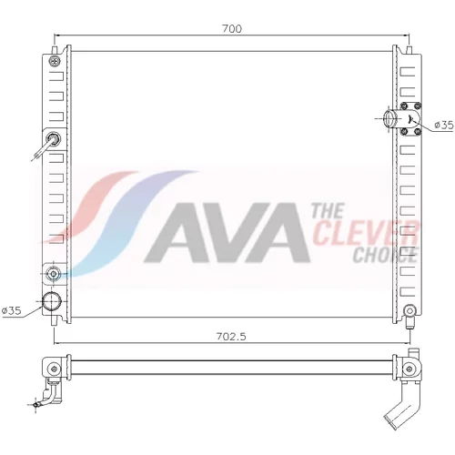 Chladič motora AVA QUALITY COOLING DN2482 - obr. 1