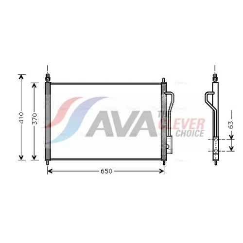 Kondenzátor klimatizácie AVA QUALITY COOLING FD5268