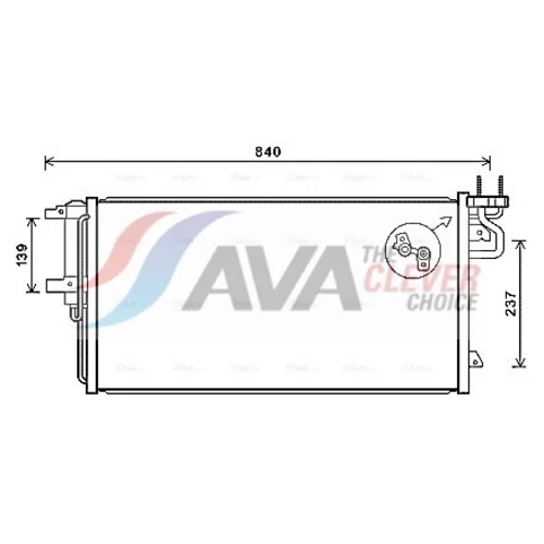 Kondenzátor klimatizácie AVA QUALITY COOLING FD5617D