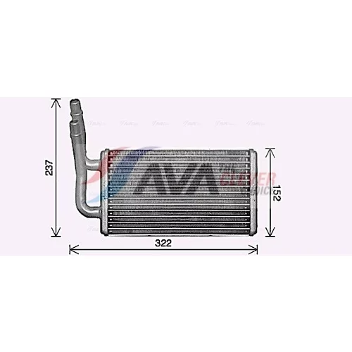 Výmenník tepla vnútorného kúrenia AVA QUALITY COOLING FD6661 - obr. 1