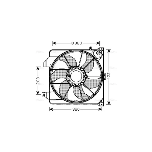 Ventilátor chladenia motora AVA QUALITY COOLING FD7538