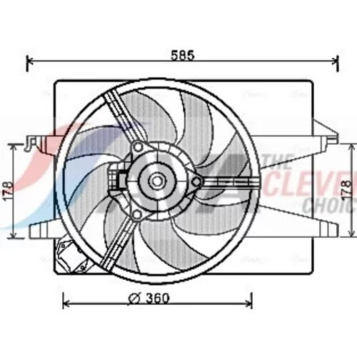 Ventilátor chladenia motora AVA QUALITY COOLING FD7553