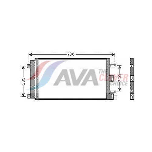 Kondenzátor klimatizácie AVA QUALITY COOLING FT5342D