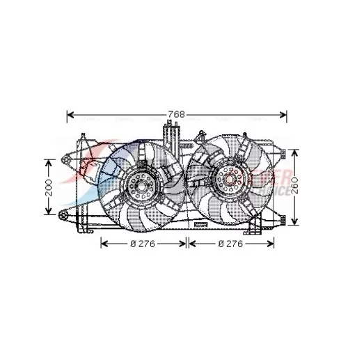 Ventilátor chladenia motora AVA QUALITY COOLING FT7522