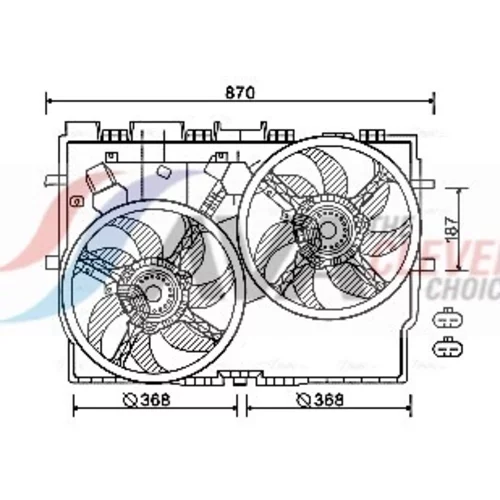 Ventilátor chladenia motora AVA QUALITY COOLING FT7583