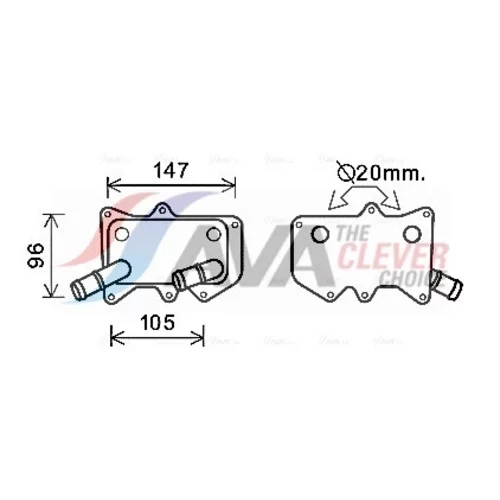 Chladič motorového oleja AVA QUALITY COOLING KA3215